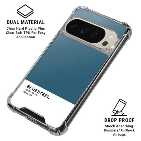 Bluesteel Color Palette Pixel 9/9 Pro Clear Case